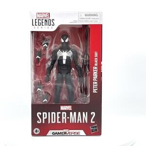 Hasbro Marvel Legends Spider-Man 2 Black Suit Peter Parker New Gamerverse Figure